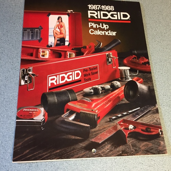 VINTAGE RIDGID TOOLS 9 -2 YEAR PIN-UP CALENDARS 1979-1998 INC RAQUEL WELCH REDO - Picture 6 of 17